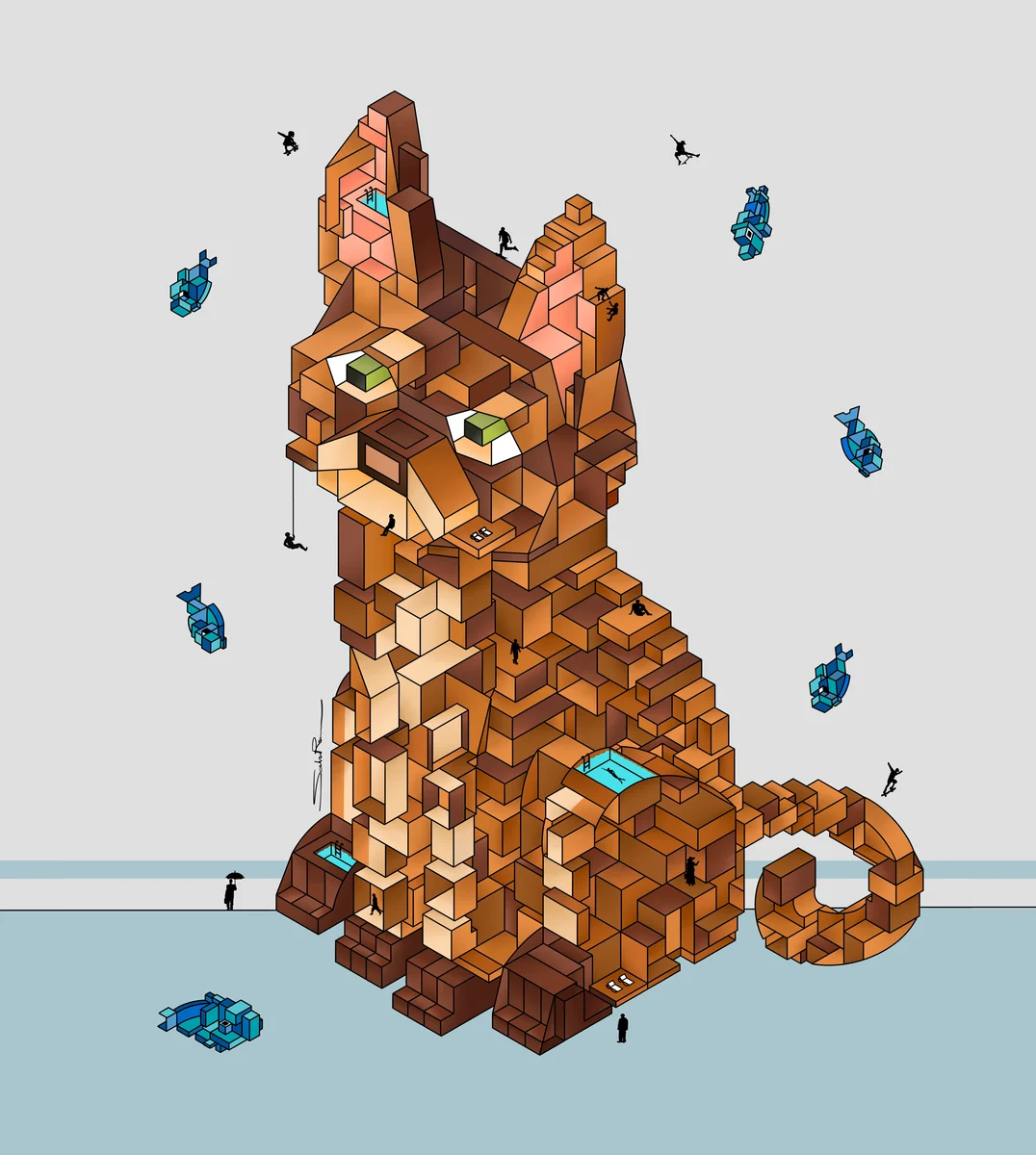 Bengalometric collaboration by Sahar Rococo x IsoPets