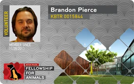 Fellowship for Animals member and supporter card