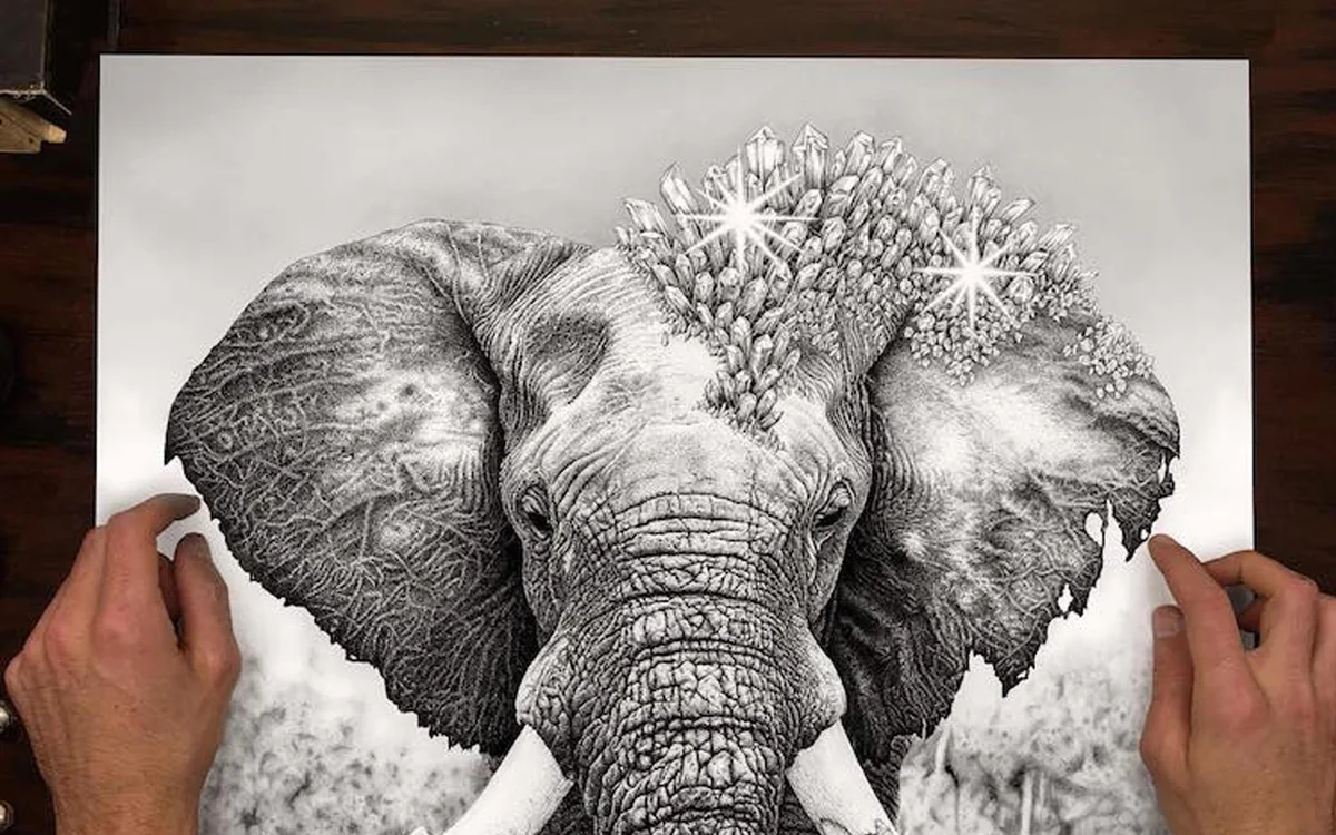 Hand-drawn stipple